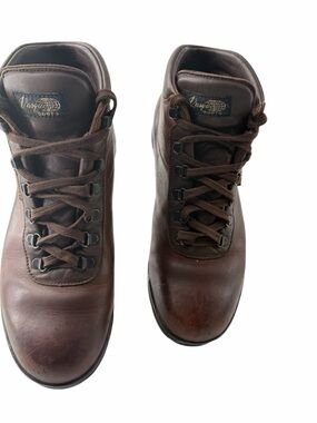 Vasque Skywalk Goretex Dark Brown Leather Gorpcore Lace-Up Hiking Boots Sz 9.5M